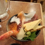 大阪 満マル - ミニ海鮮丼(2015.12.26)