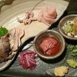 鶏家 六角鶏 - 鶏造り盛り