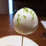 米の泡 ホタテとキュウリ