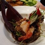 Shalom Indonesian Restaurant -  バナナフラワーwithエビサラダ
                                