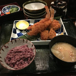 とんかつ金の豚 - ヒレかつとエビフライ膳　￥１５３０　（２０１５．１２．２９）
