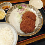 とんかつ ひのや - メンチカツ定食950円