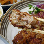 とんかつ ひのや - メンチカツ定食950円