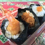 おにぎり小島米店 - （エビ天、牡蠣フライ、ウニ（2015.12）
