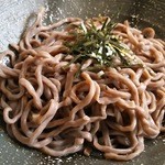 札幌モダンレストラン　えりも亭 - 蕎麦は襟裳海藻太縮麺だそうです