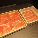 ゆず庵 - 三元豚ロース、国産鶏しゃぶしゃぶ肉(2015/12/29撮影)