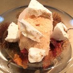 クラフタル - ランチコース 5400円 の栗のムース 栗のメレンゲ 和栗のグラッセ の栗のモンブラン
