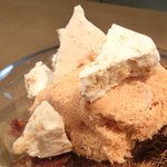 クラフタル - ランチコース 5400円 の栗のムース 栗のメレンゲ 和栗のグラッセ の栗のモンブラン