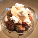 クラフタル - ランチコース 5400円 の栗のムース 栗のメレンゲ 和栗のグラッセ の栗のモンブラン