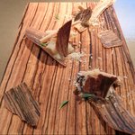 クラフタル - ランチコース 5400円 のゼブラウッドに見立てたホタテチップス ホタテのクルミオイルタルタル フォアグラのテリーヌ ブラウンマッシュルーム