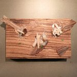 クラフタル - ランチコース 5400円 のゼブラウッドに見立てたホタテチップス ホタテのクルミオイルタルタル フォアグラのテリーヌ ブラウンマッシュルーム