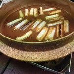 料亭 金鍋 - 2014-12　鍋スタンバイ