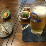 ずみっ！！酒場 やまといも - お通しもいろいろ出してくれます