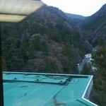 Irodori Kouyou - 二階の窓からの風景、一階の大浴場の屋根が邪魔
