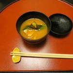 日本料理 多可橋 - 柿しんじょう人参の擦り流し