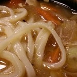 志な乃 - けんちん汁にうどんを投入　2015.12.31