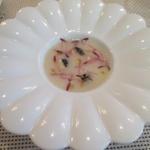 ビストロ ダイア - 京都産聖護院かぶらのポタージュ　北海道産帆立貝のポワレ　Ｈ27.12月