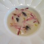 ビストロ ダイア - 京都産聖護院かぶらのポタージュ　北海道産帆立貝のポワレ　Ｈ27.12月