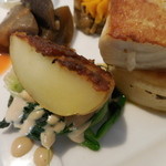 日水土 - じゃがいもの牛蒡味噌　小松菜白胡麻豆乳ソース