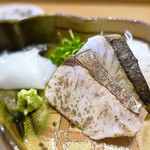 割烹・蕎麦 波と風 - 明石の鰆、墨烏賊