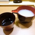 割烹・蕎麦 波と風 - 蕎麦湯