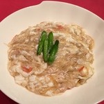 中国料理 瑞兆 - 蟹肉とフカヒレ入り餡かけ炒飯