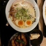 らーめん錦 - 塩トロ玉らーめん+きじ丼