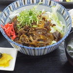 Nankoku Sa-Bisu Eria Kudari Sen Sunakku Ko-Na Fu Doko To - 「土佐和牛焼肉丼」（820円）