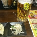 やきとり千両 - エビス生ビールとお通し