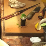 銀貨一枚 - 貝柱のにぎり