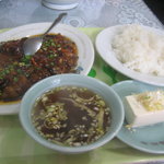 中国料理 福禄寿 - 茄子とひき肉の味噌炒め定食･780円