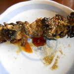 八ツ目や にしむら - ２０１６/１　山椒と鰻のタレをかけてルービーで♪