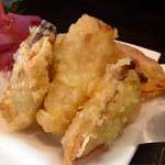 Kisui - 牡蠣・蓮根・エリンギの天ぷら♪