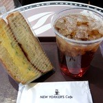 NEW YORKER'S Cafe - タマゴツナデニッシュとアイスティー