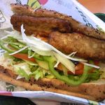 サブウェイ - ケイジャンチキン　ハニーオーツ(焼)、野菜たっぷり、チリトマトソース　３７０円