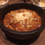 ワイマーケットブルーイングキッチン - メキシカン石焼チーズ鍋(〆パスタ)