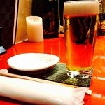 月のおどり - 最初は生ビールよね♪