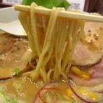 暁 製麺 - 麺アップ