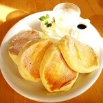 カフェモ・ルタオ - パンケーキ　プレーン（セット）1,300円　2016/01