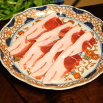 比良山荘 - 鍋の猪肉