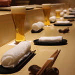 鮨 さいとう - カウンターにて