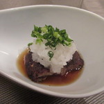自然派 和食 ダイニング&カフェ SOLA - 次は根菜を使った揚げ出し饅頭、独特の歯ごたえのある食感の楽しめる料理です。
