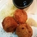 居酒家のんべい - 豚肉ジンジャーコロッケ。サクサクの食感で美味でした。