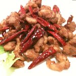 天竺屋台 - 鶏肉と唐辛子の炒め物