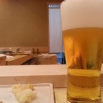 鮨わたなべ - ビール