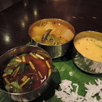 Spice&Dining KALA - ラッサム、大根と菜の花のサンバル、ダール