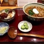 庄吉 - 日替わりミニ丼セットはこんな感じ！