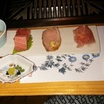 民宿 あそげん - 前菜すでに肉祭り