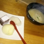 民宿 あそげん - デザート、味噌汁など