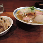 中華そば しば田 - 煮干しそば＆味玉・炊き込みごはん